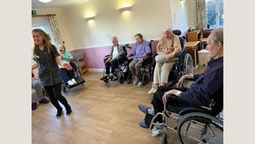 Musical exercise at Hornchurch care home